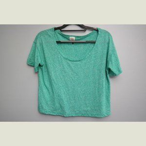 C&S Small Cropped Hether Mint Boyfriend Fit Tee